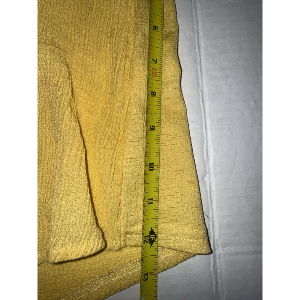 Flower & Feather Women Yellow Short‎ Sleeve Blouse S - Picture 4 of 6
